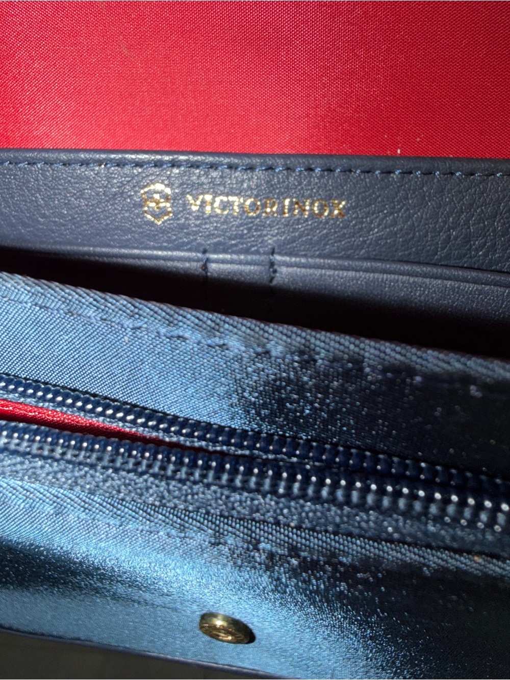 Victorinox Navy Blue nylon leather Crossbody Bag with Gold Hardware - Picture 7 of 12